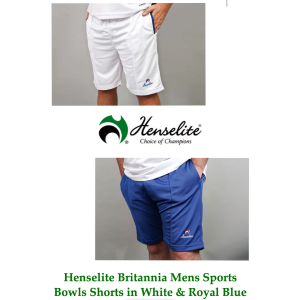 Henselite Britannia Mens Sports Bowls Shorts