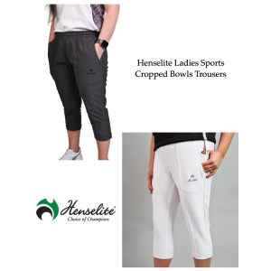 Henselite Ladies Sports Cropped Bowls Trousers - White