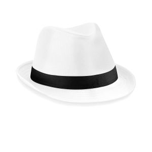 One-up White Fedora Bowls Hat Unisex