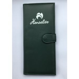 Henselite Bowls Leather Scorecard Holder Green