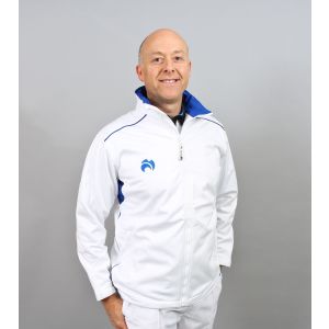 Henselite Mens Bowls Fleece Full Zip: Blue Trim