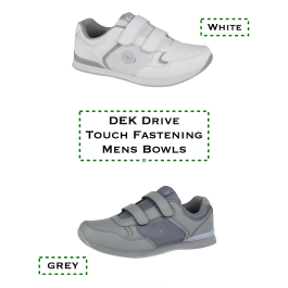 9 UK, Grey - Velcro Dek Drive & Jack Mens Bowling Shoes